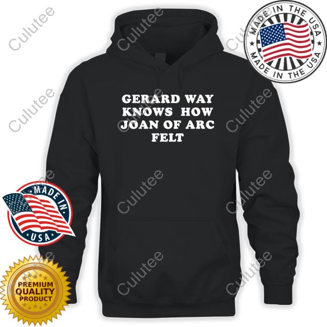 Gerard Way Knows How Joan Of Arc Felt Crewneck Sweatshirt Gerard Way Knows How Joan Of Arc Felt Crewneck Sweatshirt
