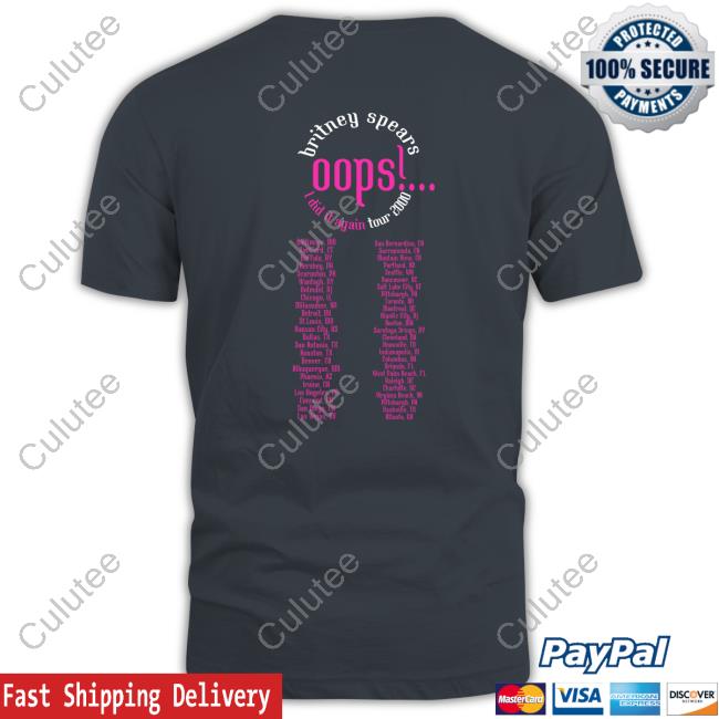 Britney Spears Oops I Did It Again Tour Tee Shirt Latin Shade Britney Spears Oops I Did It Again Tour Tee Shirt Latin Shade