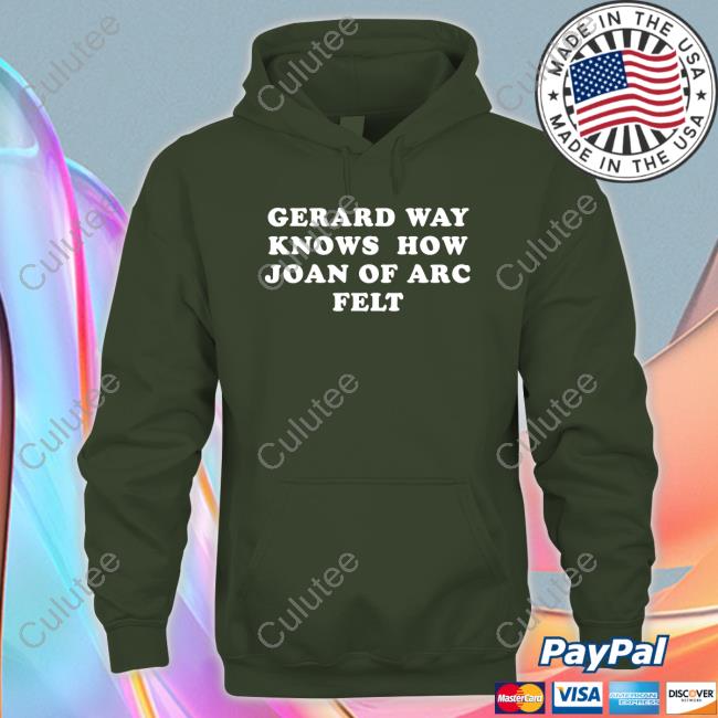 Gerard Way Knows How Joan Of Arc Felt Crewneck Sweatshirt Gerard Way Knows How Joan Of Arc Felt Crewneck Sweatshirt
