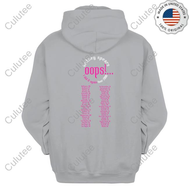 Britney Spears Oops I Did It Again Tour Tee Shirt Latin Shade Britney Spears Oops I Did It Again Tour Tee Shirt Latin Shade