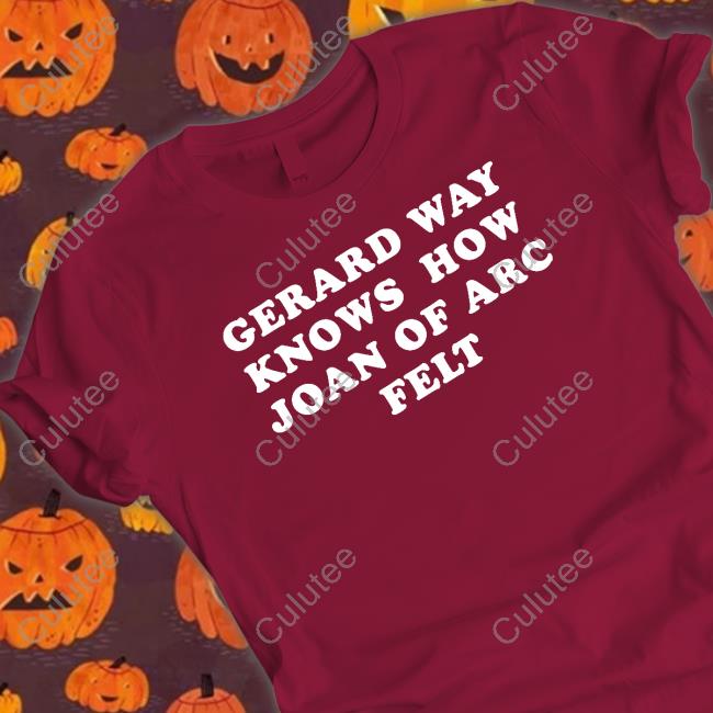 Gerard Way Knows How Joan Of Arc Felt Crewneck Sweatshirt Gerard Way Knows How Joan Of Arc Felt Crewneck Sweatshirt