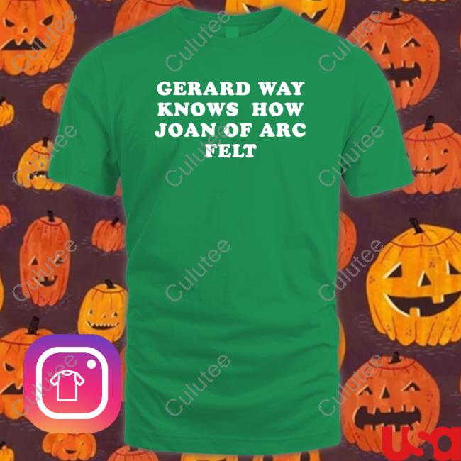 Gerard Way Knows How Joan Of Arc Felt Crewneck Sweatshirt Gerard Way Knows How Joan Of Arc Felt Crewneck Sweatshirt