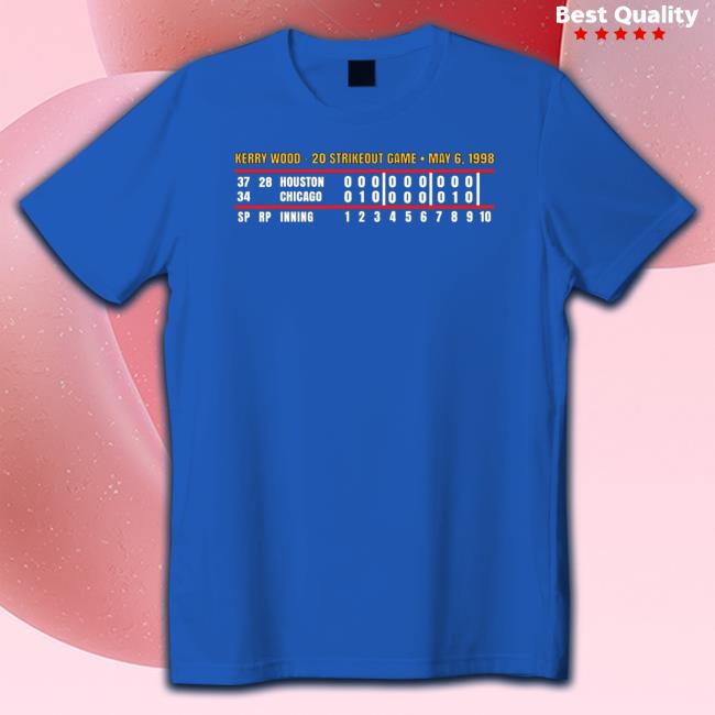Official Obvious Shirts The Kerry Wood Game Scoreboard Shirt Official Obvious Shirts The Kerry Wood Game Scoreboard Shirt