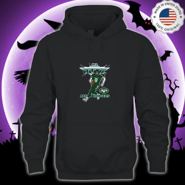 Official Homage Aaron Rodgers New York Jets Blitz Tee Shirt Official Homage Aaron Rodgers New York Jets Blitz Tee Shirt