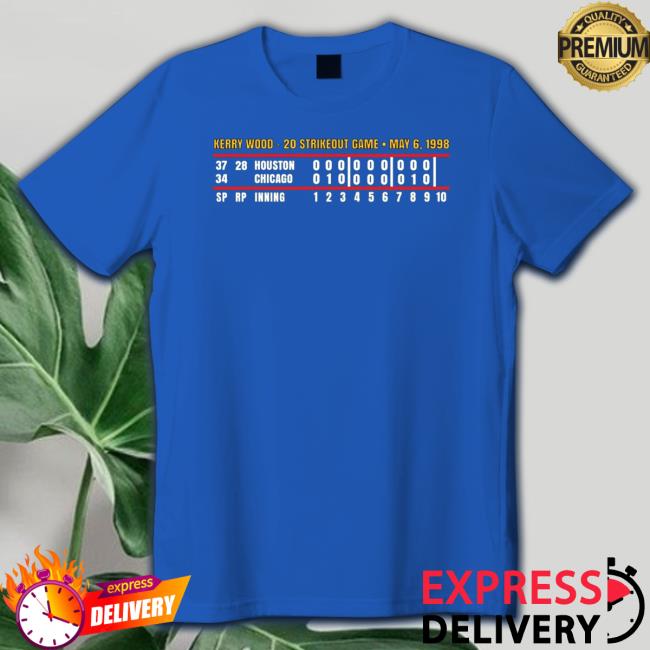 Official Obvious Shirts The Kerry Wood Game Scoreboard Shirt Official Obvious Shirts The Kerry Wood Game Scoreboard Shirt