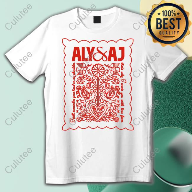 Official Aly And Aj Merch With Love From Handkerchief Ivory Shirt Official Aly And Aj Merch With Love From Handkerchief Ivory Shirt