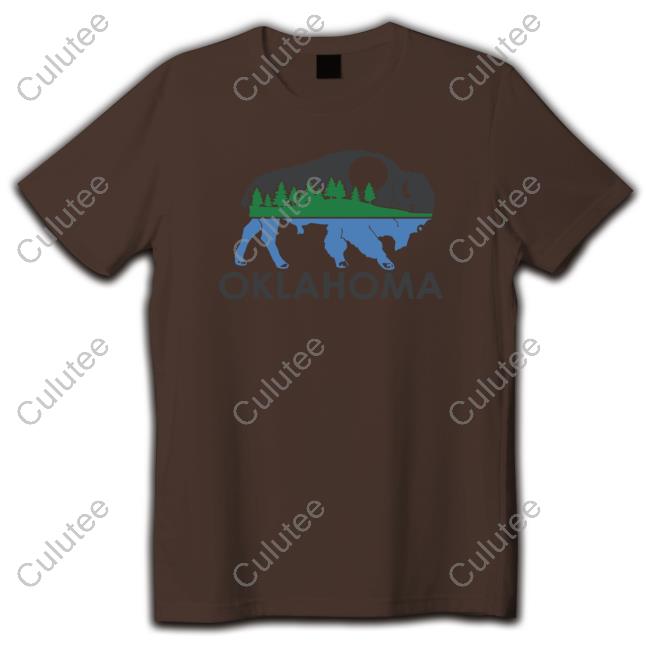 Opolis Clothing Oklahoma Bison Landscape T-Shirt Opolis Clothing Oklahoma Bison Landscape T-Shirt
