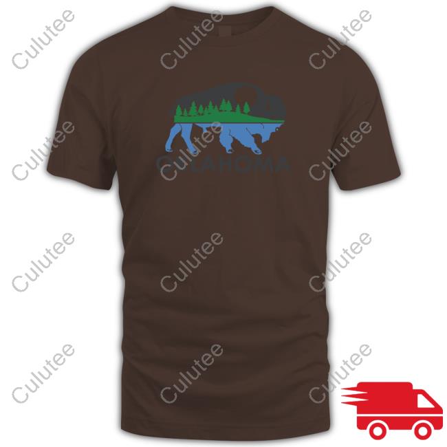 Opolis Clothing Oklahoma Bison Landscape T-Shirt Opolis Clothing Oklahoma Bison Landscape T-Shirt