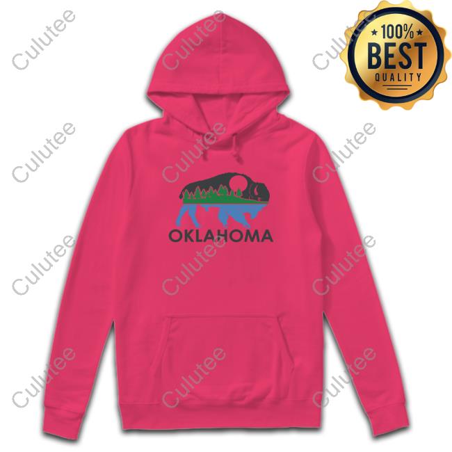 Opolis Clothing Oklahoma Bison Landscape T-Shirt Opolis Clothing Oklahoma Bison Landscape T-Shirt