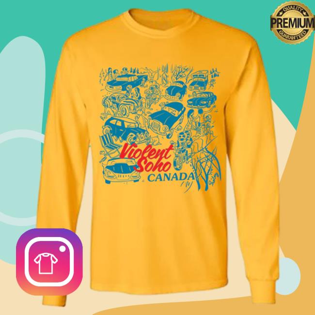 Official 24Hundred Violent Soho Canada Gold Long Sleeve T Shirt 24 Hundred Official 24Hundred Violent Soho Canada Gold Long Sleeve T Shirt 24 Hundred