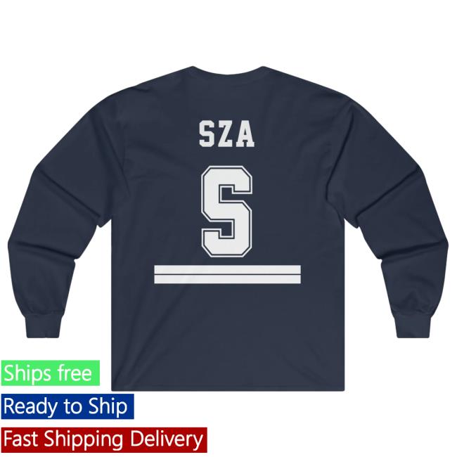 Official SZA SZA SOS Tour Jersey Midnight Navy White Long Sleeve T Shirt Official SZA SZA SOS Tour Jersey Midnight Navy White Long Sleeve T Shirt