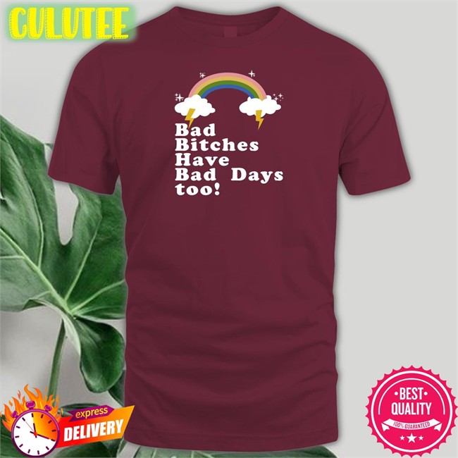 Tina Snow Rainbow Bad Bitches Have Bad Days Too Hooded Sweatshirt Theestallion Bad Bitches Have Bad Days Too Shirt pink