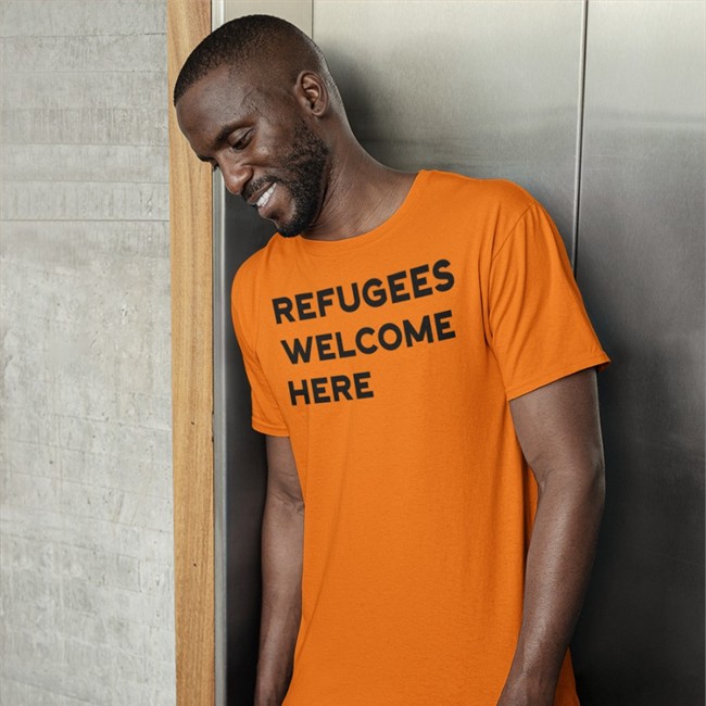 Paul Bloomer Refugees Welcome Here T Shirt