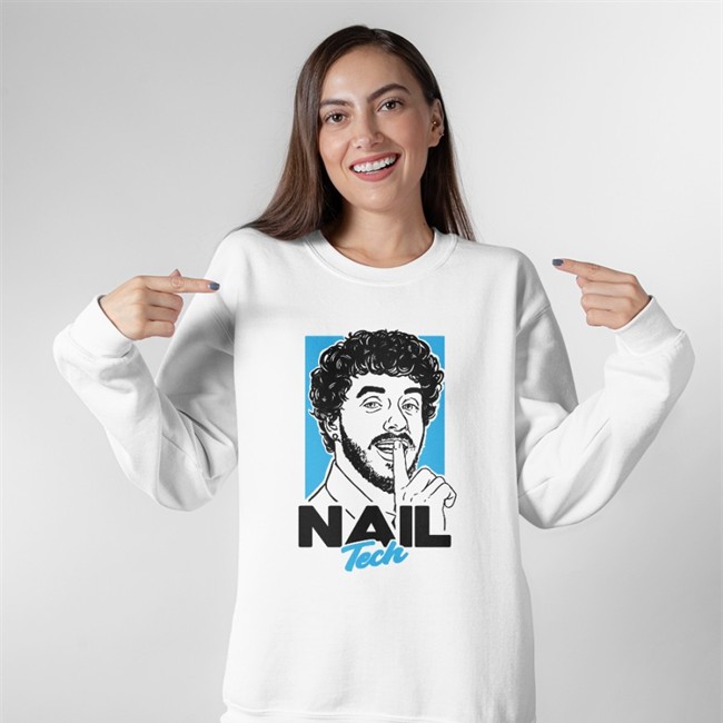 Nail Tech Hoodie White Jack Harlow Nail Tech Tee Shirt