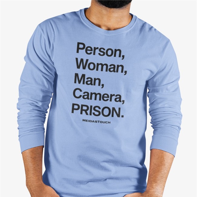 Person Woman Man Camera Prison Tee Shirt White Meidastouch Merch Person Woman Man Camera Prison Shirts
