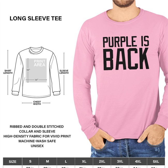 Purple Is Back Sweatshirt Dahlelama Store Merch