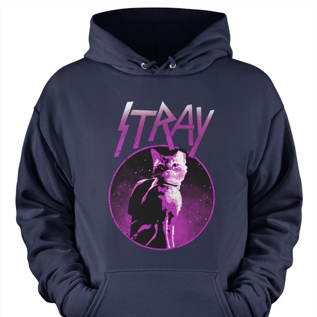 Qwertee Merch Neon Cat Hoodie Qwertee