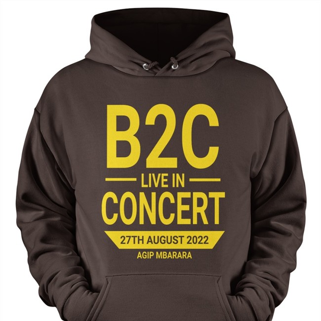 B2c Live In Concert 27 Th August 2022 Agip Mbarara Hooded Sweatshirt The Cartoon Guy Official Mbarara