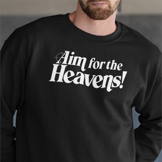 Neon White Merch Aim For The Heavens T Shirt By Ben Esposito Aim For The Heavens T Shirt Neon White Merch By Ben Esposito