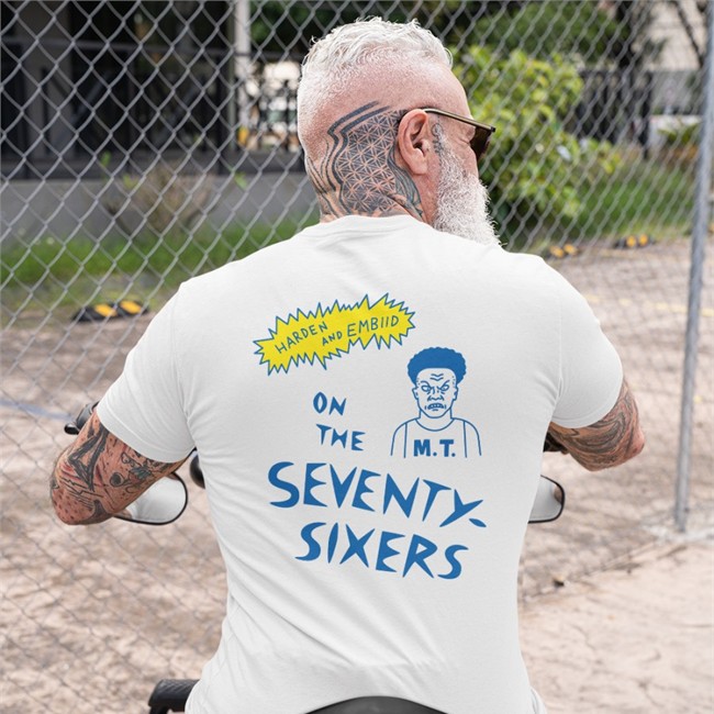 Cookies Hoops Store The James And Joel Experience Harden And Embiid On The Seventy Sixers V Neck T Shirt Philadelphia Dmorey Cookies Hoops Store The James And Joel Experience Harden And Embiid On The Seventy Sixers T Shirt Philadelphia Dmorey