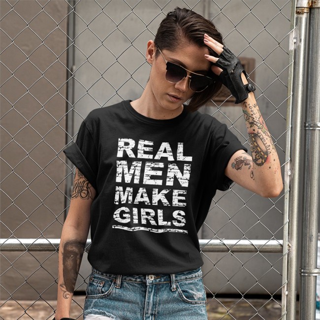 Real Men Make Girls T Shirt Foone Black Foone Real Men Make Girls T Shirt