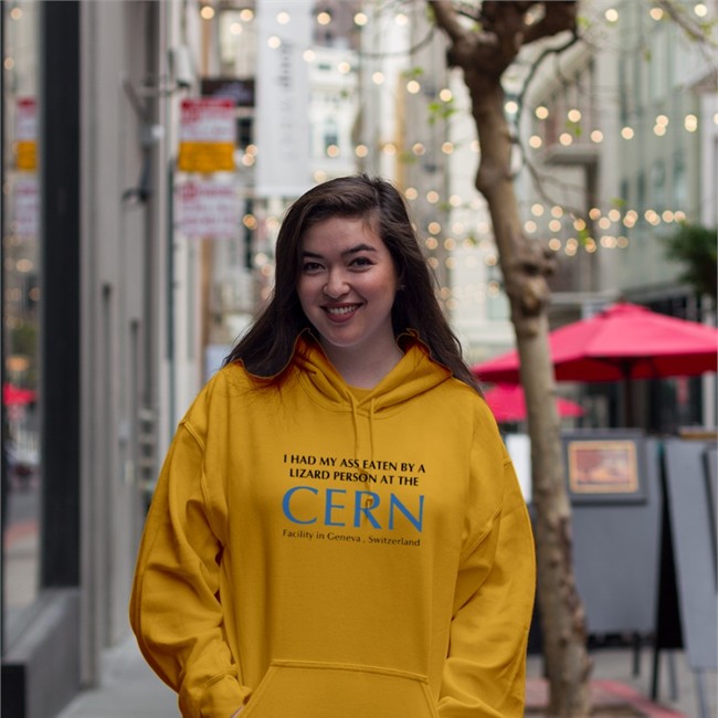 Shitheadsteve Merch I Had My Ass Eaten By A Lizard Person At The Cern Facility In Geneva Switzerland Long Sleeve Shirt