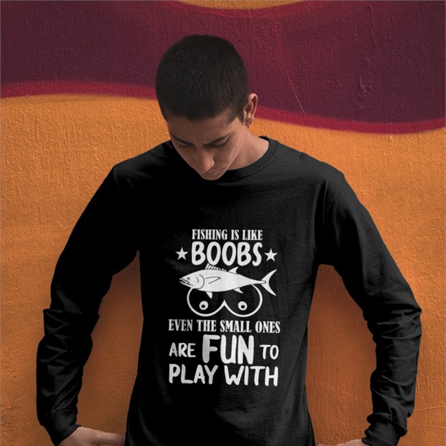 Fishing Is Like Boobs Shirt Even The Small Ones Are Fun To Play With Fishing Is Like Boobs Tee Even The Small Ones Are Fun To Play With
