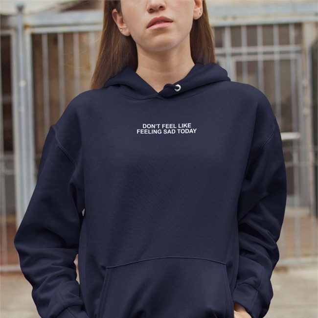 Yungblud Merchandise Don’t Feel Like Feeling Sad Today Hoodie Yungblud Merchandise Black