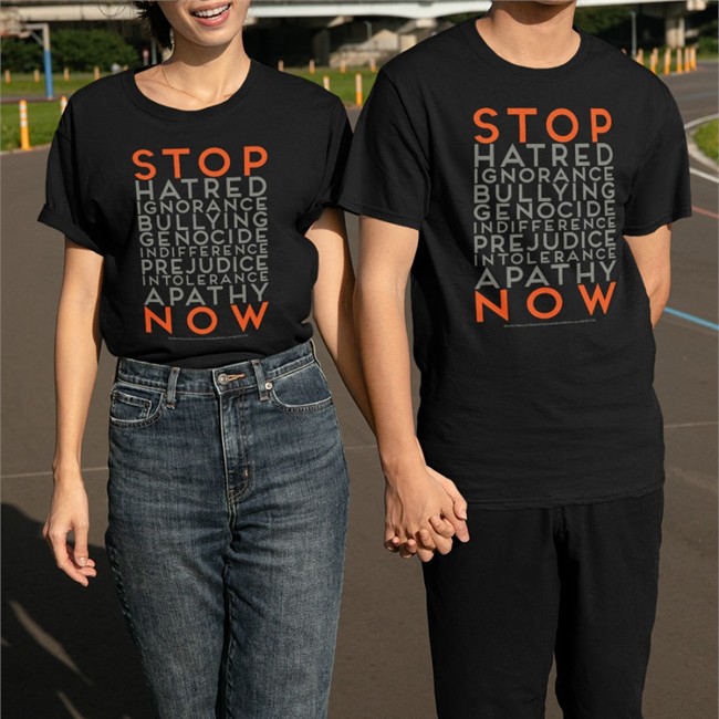 Kelly Palmer Holocaust Stop Hatred Ignorance Bullying Genocide Indifference Prejudice Intolerance Apathy Now Shirt