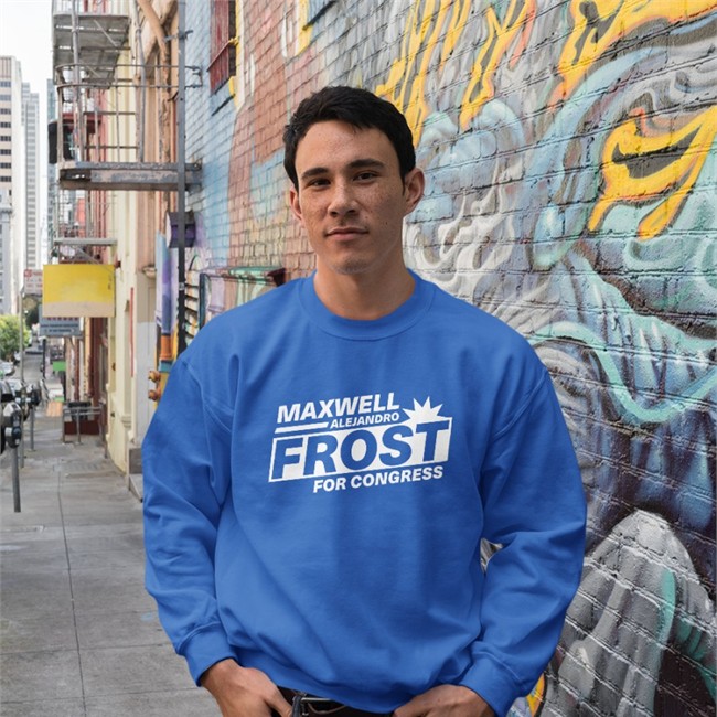 Maxwell Alejandro Frost For Congress Hooded Sweatshirt Maxwell Alejandro Frost Merchandise