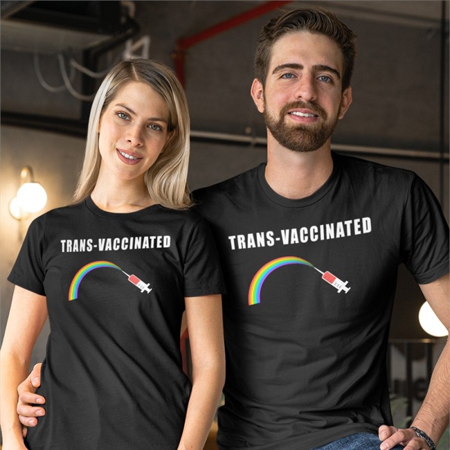 Trans-Vaccinated Rainbow Shirts Alex Strenger