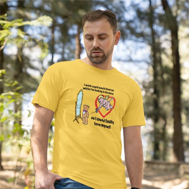 I Wish Cupid Would Shoot Me So I Could Finally Love Myself Shirt Black