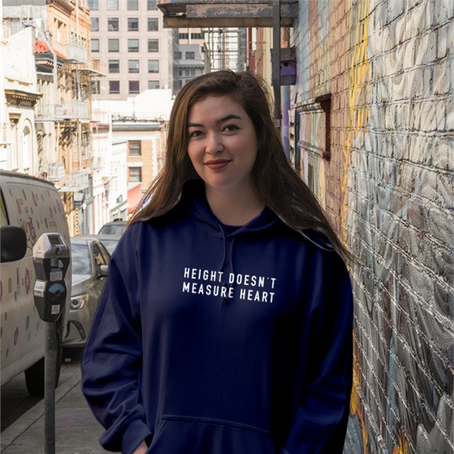 Height Doesn't Measure Heart Spellout Tee Hdmh Apparel Merch Height Doesn't Measure Heart Spellout T Shirt Black