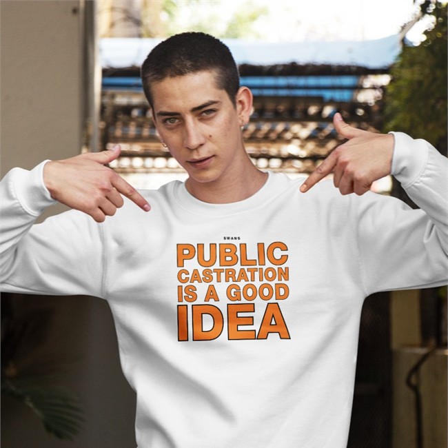 Shirts That Go Hard Merch Swans Public Castration Is A Good Idea Hoodies