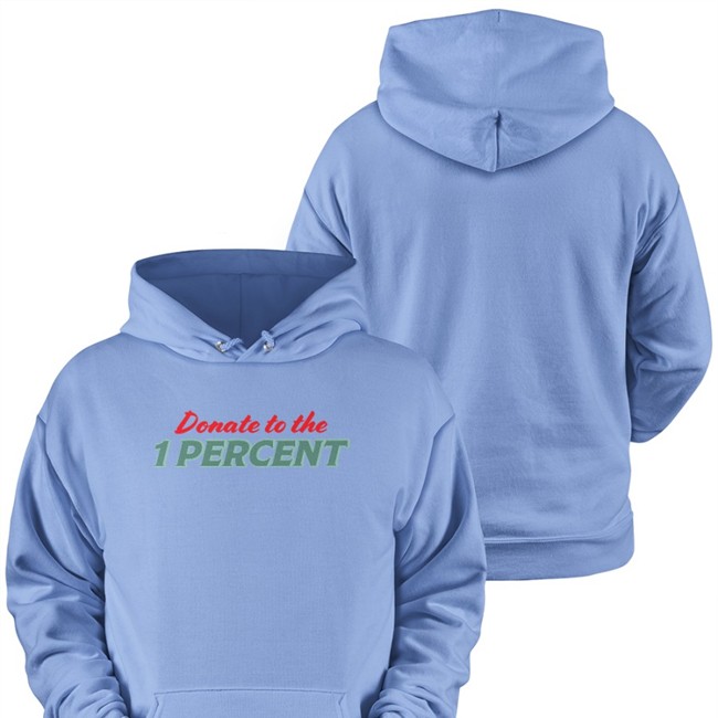 Donate To The 1 Percent White Long Sleeve Shirt