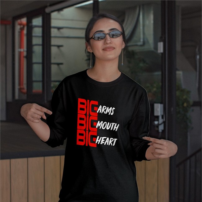 Jordynne Grace Merchandise Big Arms Mouth Heart Long Sleeve Shirt Jordynnegracewrestler