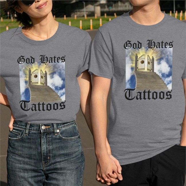 White Trashcanpaul God Hates Tattoos T Shirt