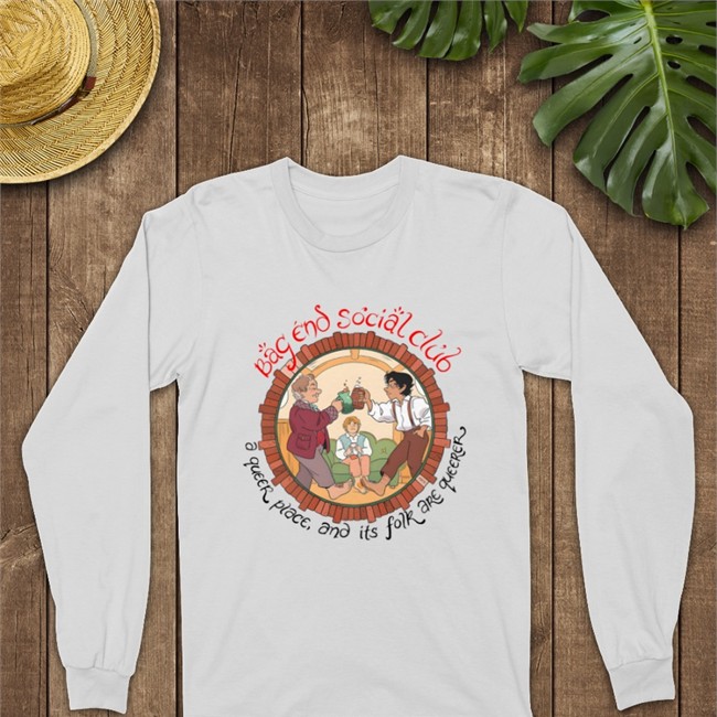 Bag End Social Club A Queer Place And Its For Are Queerer Tee Shirt Hobbitgay TheOneRing