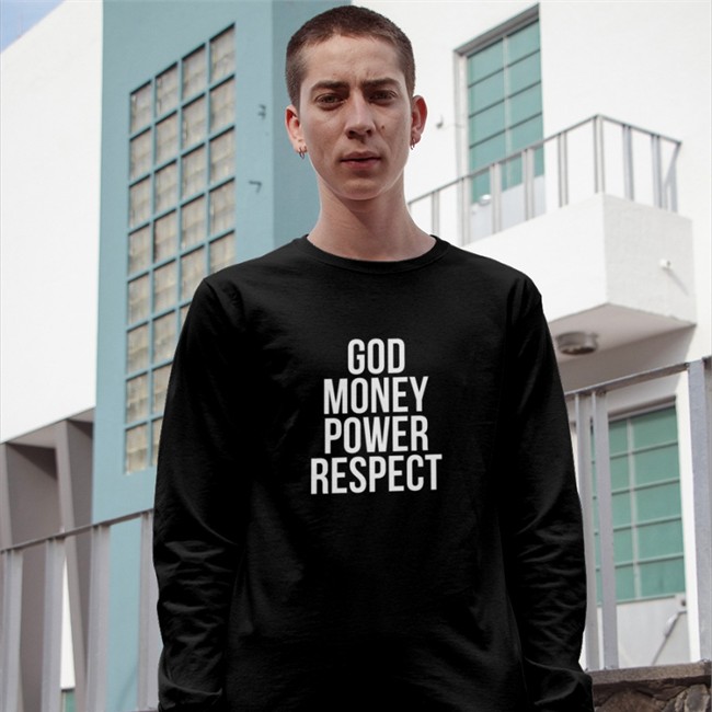 God Money Power Respect Hooded Sweatshirt