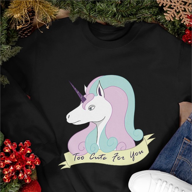 Greg Rapidash Unicorn Too Cute For You T-Shirt Black Whitewing Greg Rapidash Unicorn Too Cute For You Shirts Black Whitewing
