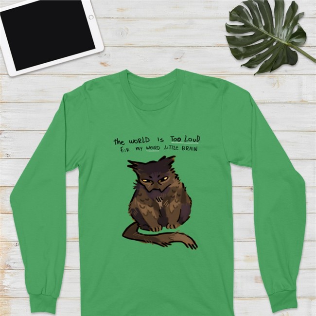 The World Is Too Loud For My Weird Little Brain Cat T-Shirt Juleteon