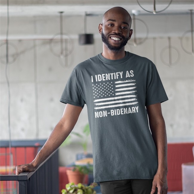 Matt I Identify As Non-Bidenary American Flag Sweatshirts Red