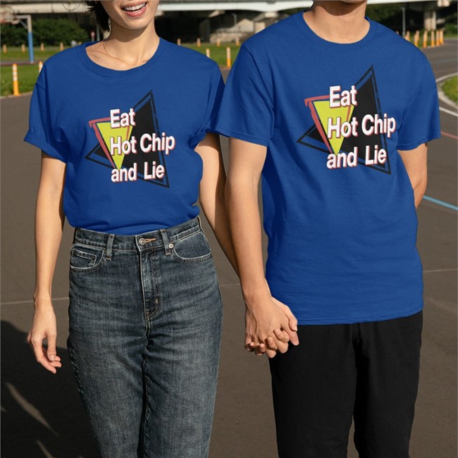 Shirts That Go Hard Eat Hot Chip And Lie Shirt Shirtsthtgohard Eat Hot Chip And Lie Baseball Sleeve Tee Royal