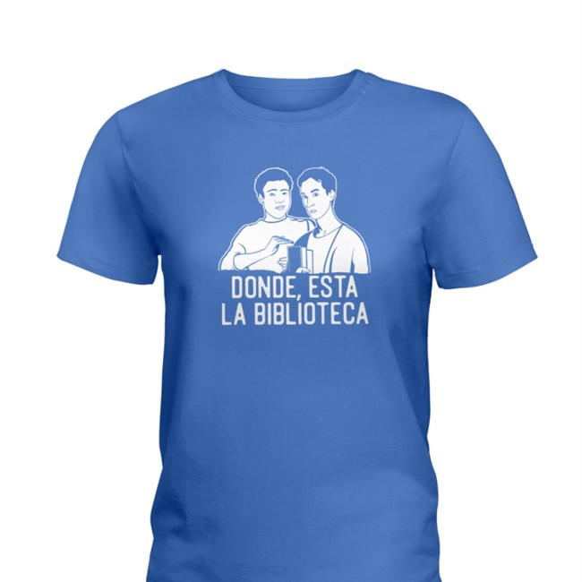 Donde Esta La Biblioteca Hoodie Community Tv Show Subreddit Donde Esta La Biblioteca T Shirt Black