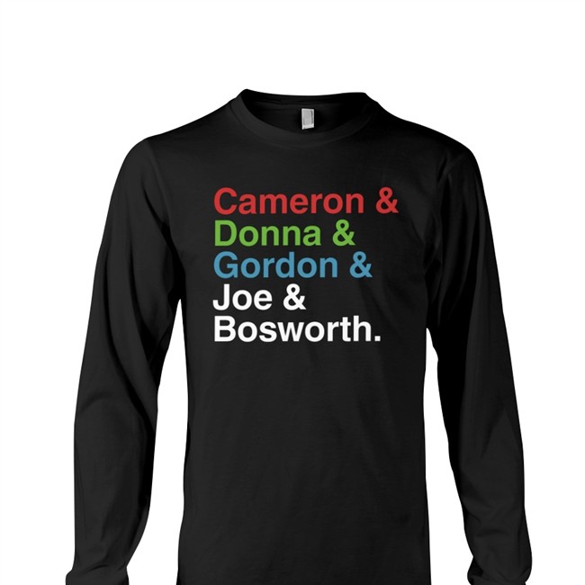 Black Cameron & Donna & Gordon & Joe & Bosworth T Shirt Mina Kimes Cameron & Donna & Gordon & Joe & Bosworth Tee Shirt