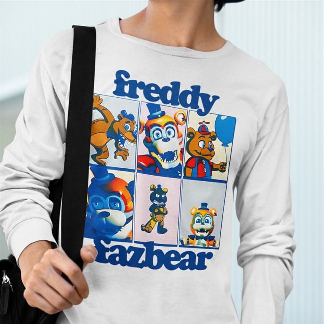 Five Nights At Freddy's Freddy Fazbear Grid Boyfriend Fit Girls Hoodie Jonny Blox Jonny Blox Five Nights At Freddy's Freddy Fazbear Grid Boyfriend Fit Girls Hoodie