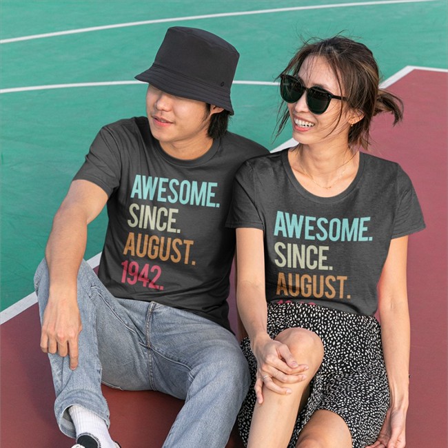 Awesome Since August 1942 Shirt Black Isobel Awesome Since August 1942 Tee Shirt Isobelball5