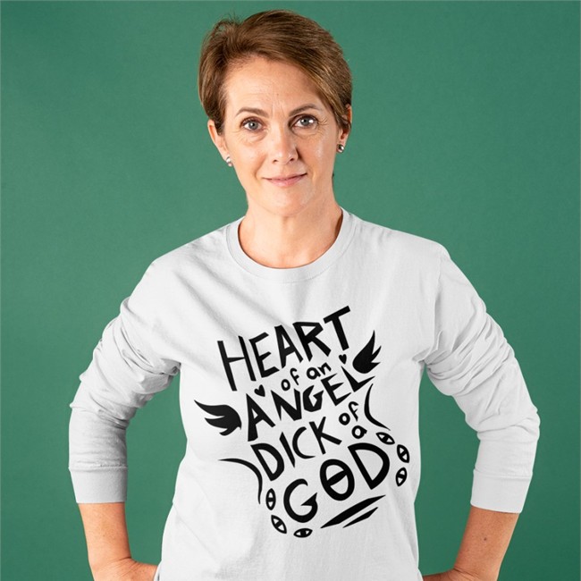 Heart Of An Angel Dick Of A God Hoodie Yan Nucleose's Artist Shop