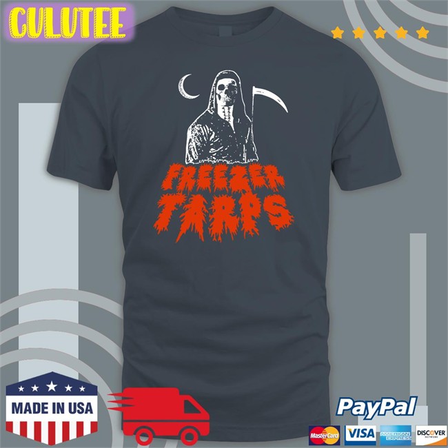 Freezer Tarps Merch Tarps Reaper Hooded Sweatshirt Freezer Tarps Merch Tarps Reaper Tee Shirt