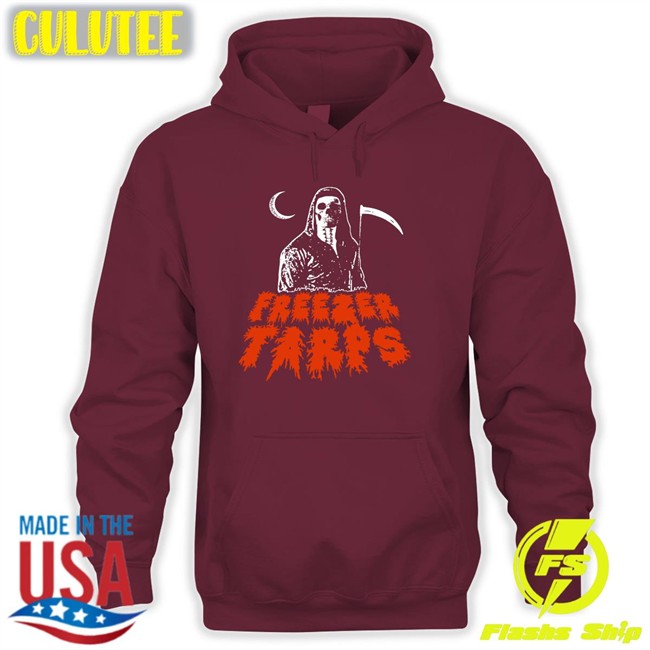 Freezer Tarps Merch Tarps Reaper Hooded Sweatshirt Freezer Tarps Merch Tarps Reaper Crewneck Sweatshirt